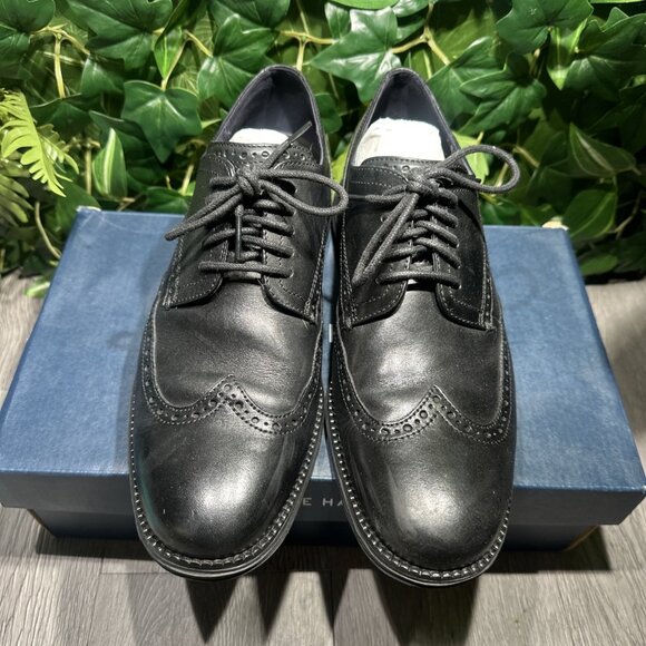 Cole Haan Men's Original Grand Shortwing Oxford Black/Black C27984 US 10 - Picture 3 of 9